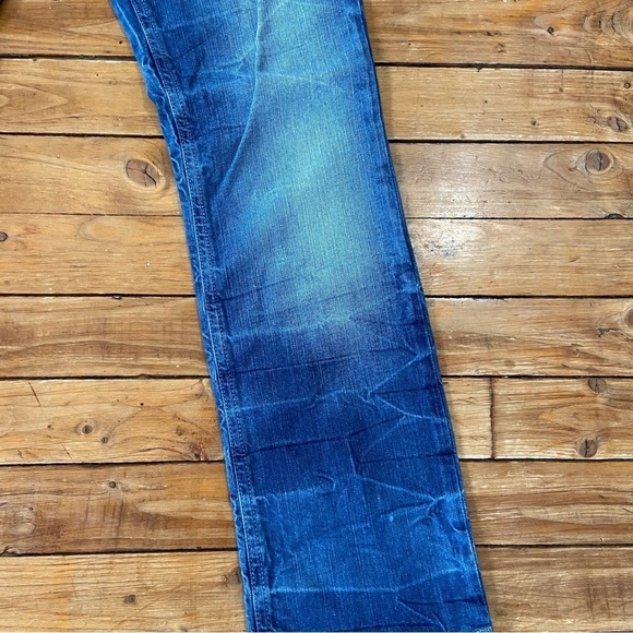 Diesel gold sequins Lowky jeans marble blue low rise  in size 27 straight leg - Picture 8 of 16